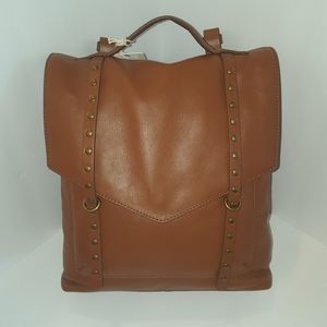 NWT Lucky Brand Leather Backpack Purse Bag